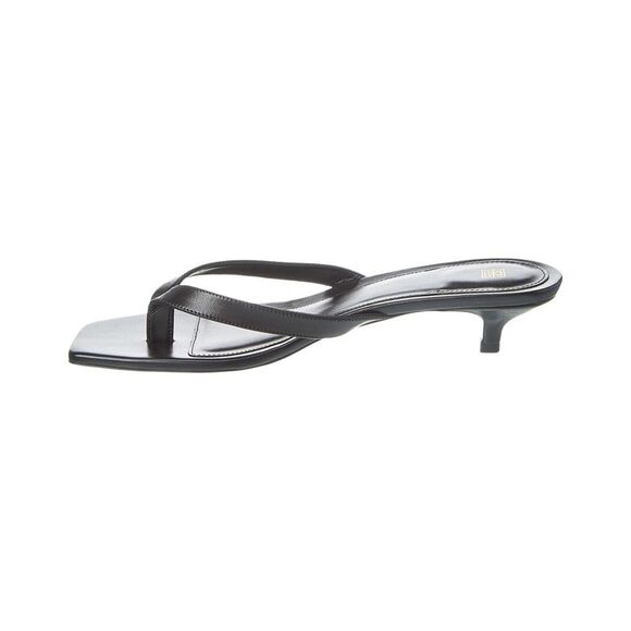 Toteme Flip-Flop Leather Sandal, Black - Picture 2 of 5
